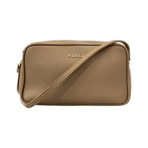 Furla Lilli leather crossbody bag Brown Tan